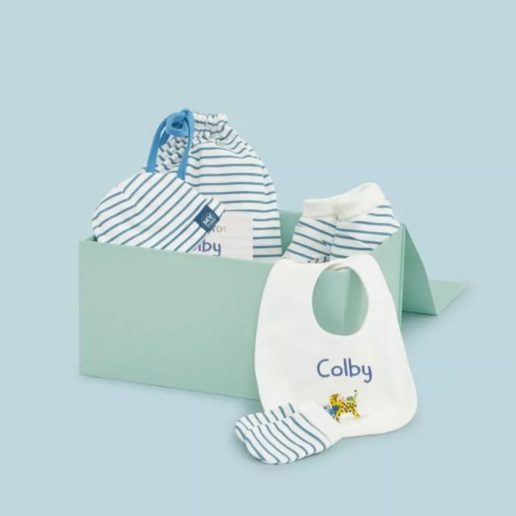 Personalised Really Wild Baby Accessory Set