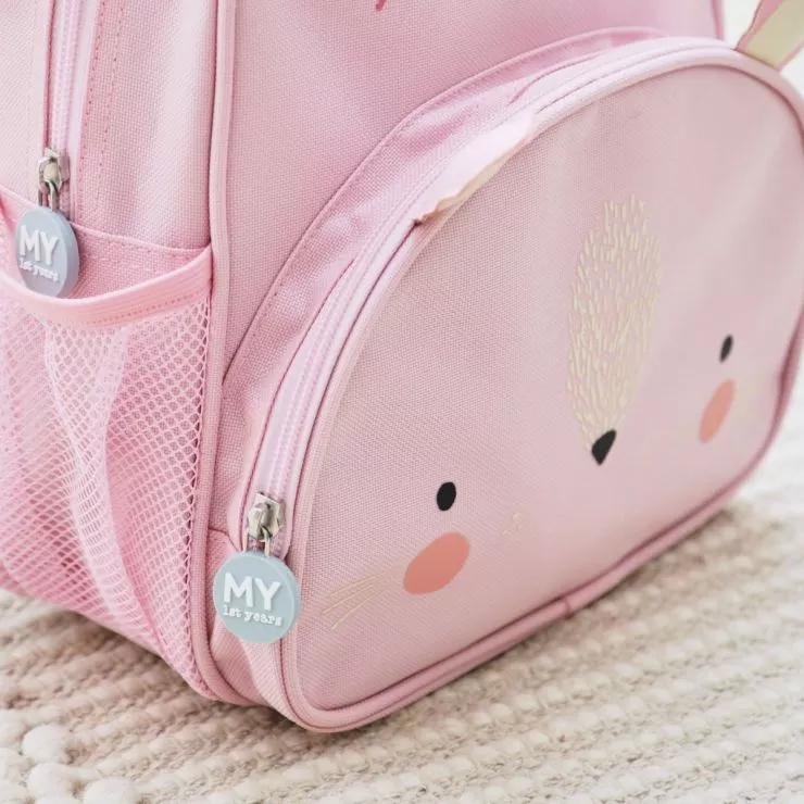 Personalised Mini Pink Bunny Backpack