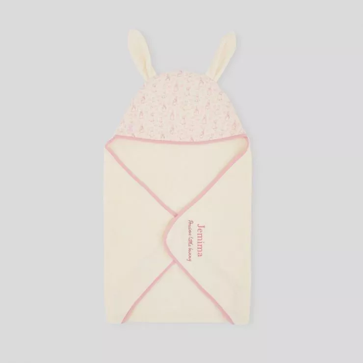 Personalised Cream Flopsy Bunny Hooded Towel