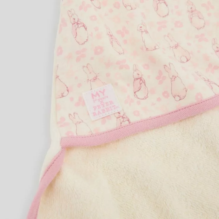 Personalised Cream Flopsy Bunny Hooded Towel