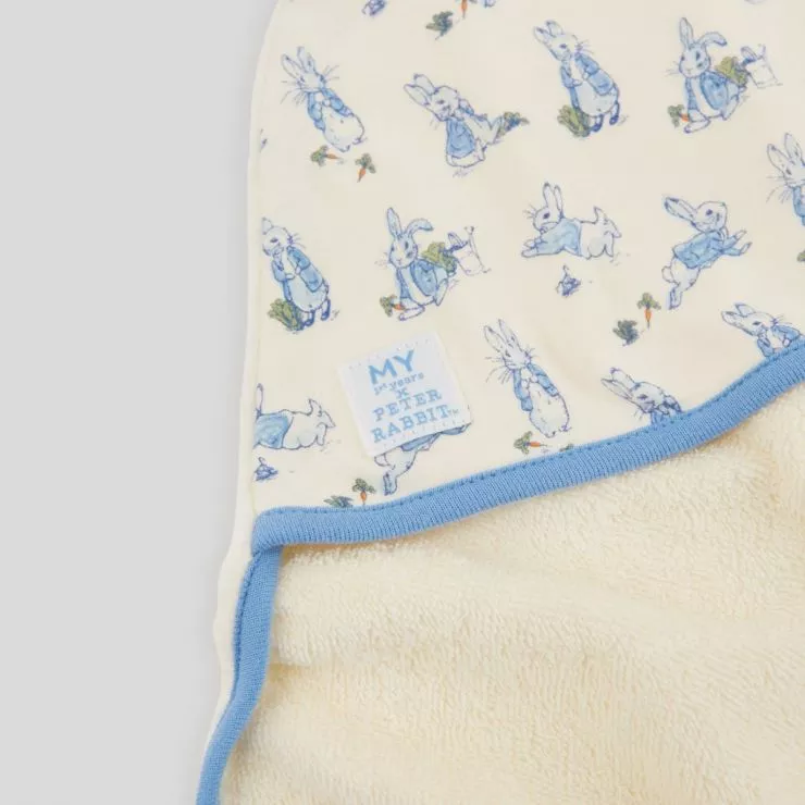 Personalised Cream Peter Rabbit Hooded Towel