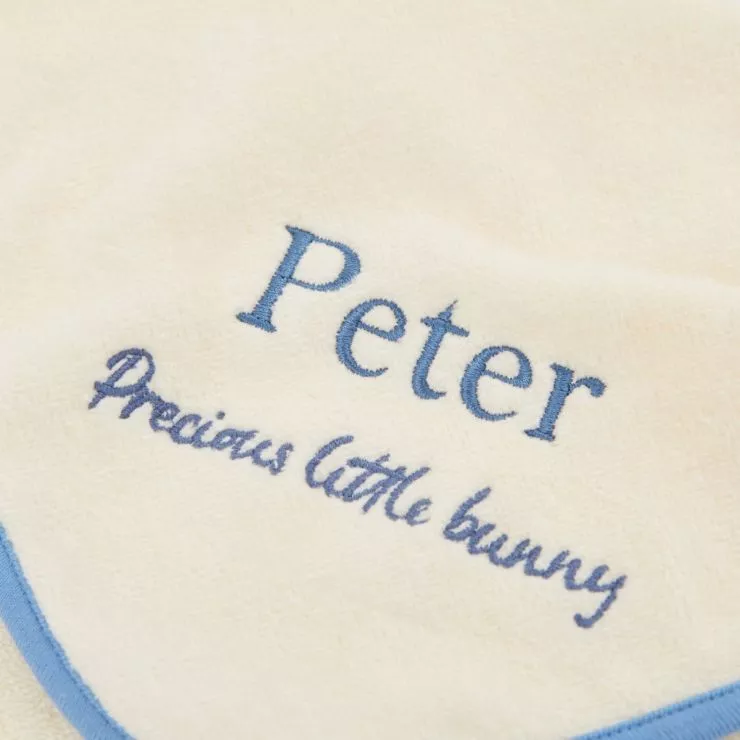 Personalised Cream Peter Rabbit Hooded Towel