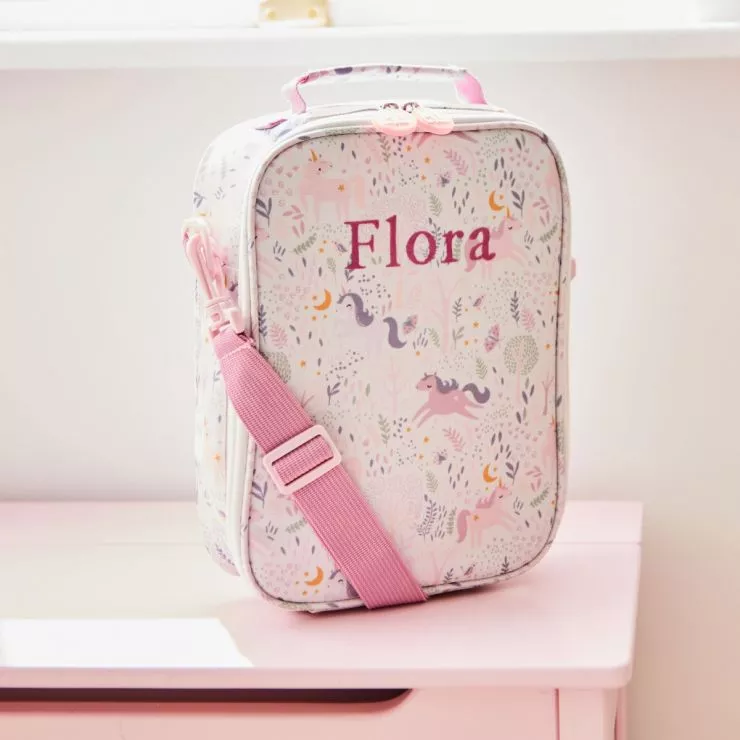 Personalised Pink Magical Unicorn Lunch Bag