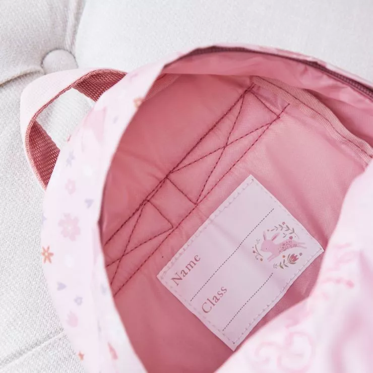 Personalised Pink Bunny Classic Mini Backpack with Ears