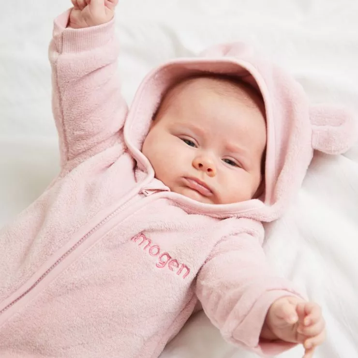 Personalised Pink Fleece Onesie
