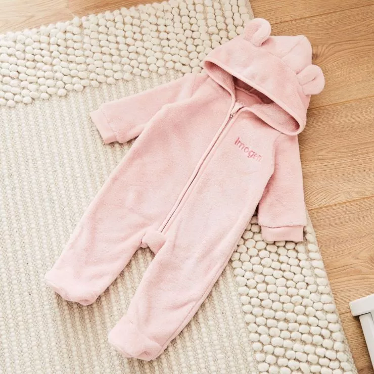 Personalised Pink Fleece Onesie