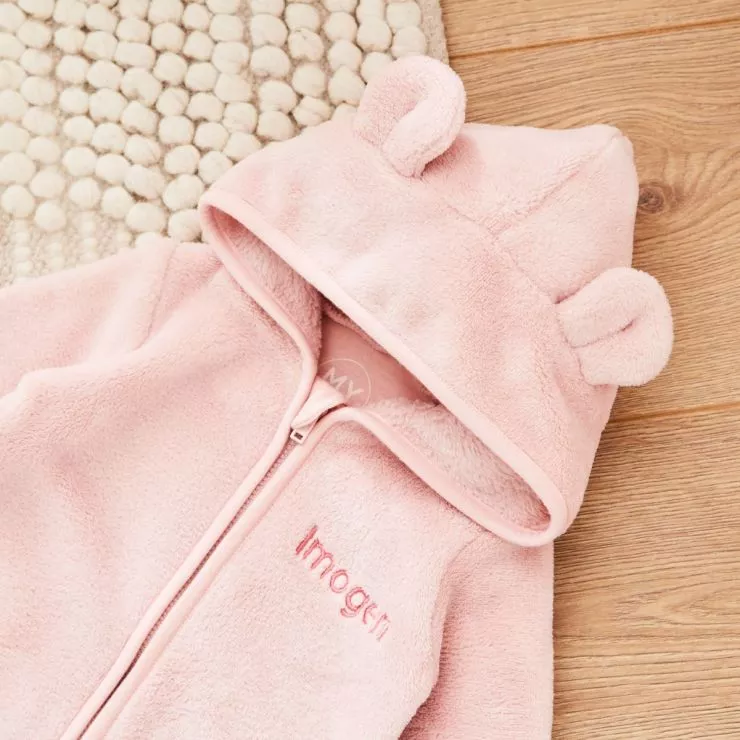 Personalised Pink Fleece Onesie