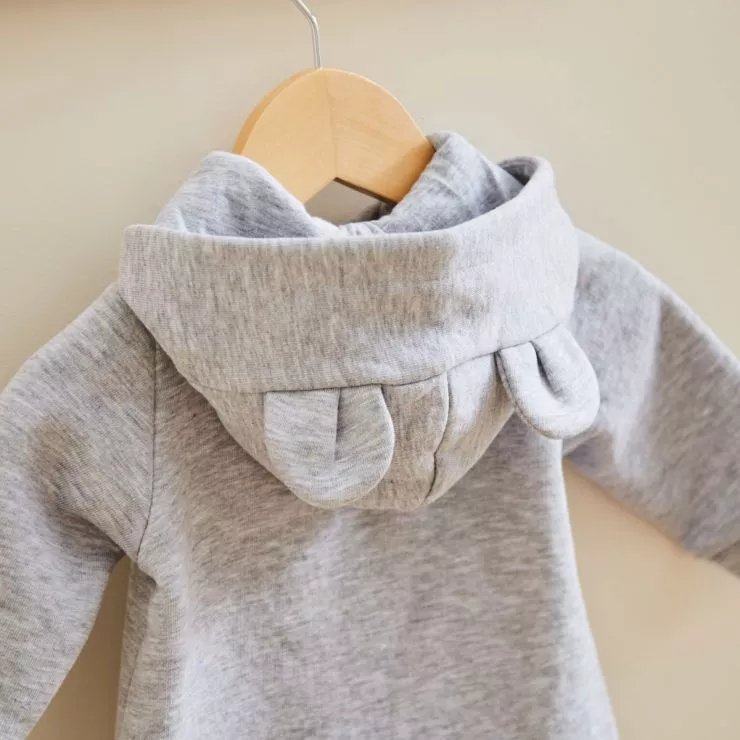 Personalised Grey Jersey Onesie