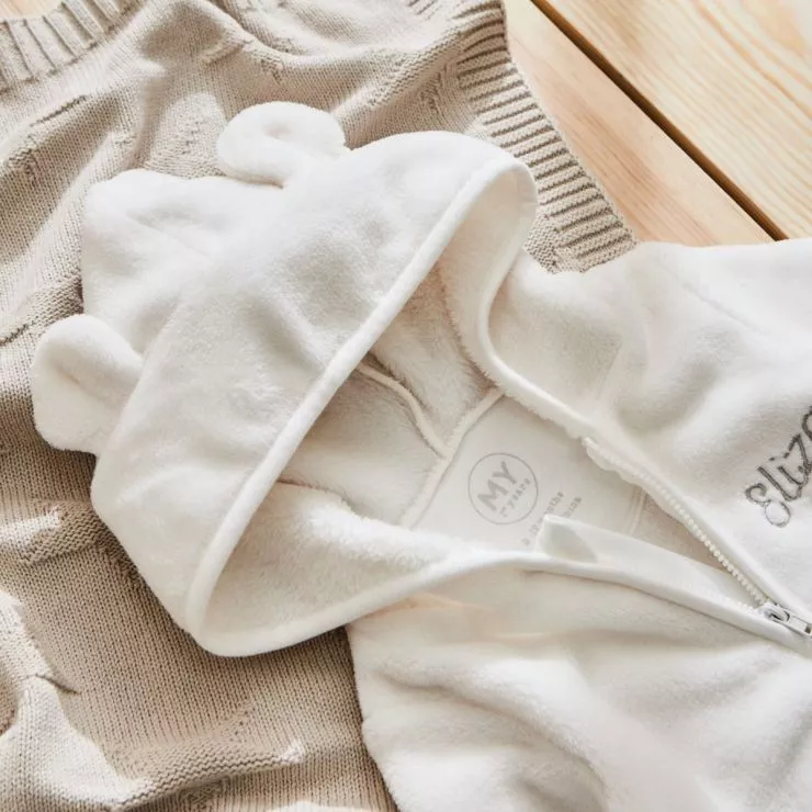 Personalised Ivory Fleece Onesie