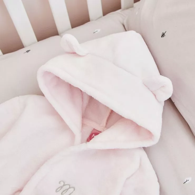 Personalised Light Pink Fleece Robe