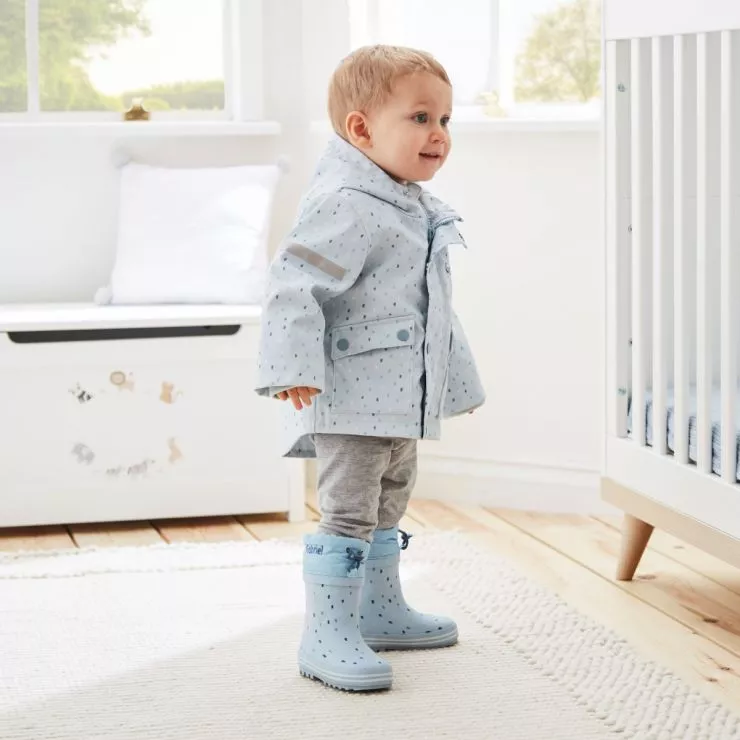 Personalised Blue Spot Print Raincoat