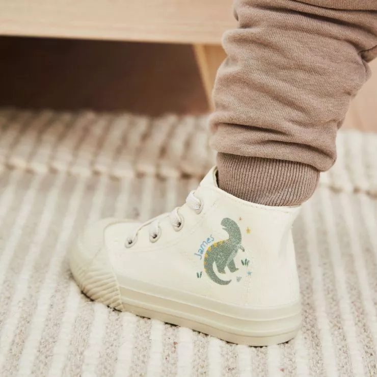 Personalised Dinosaur High Top Shoes
