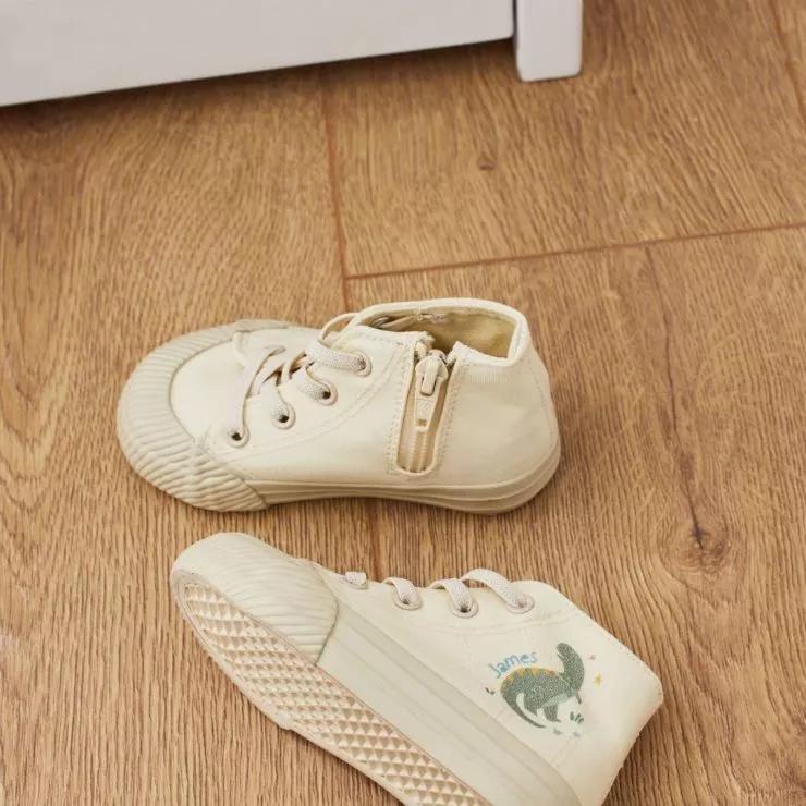 Personalised Dinosaur High Top Shoes