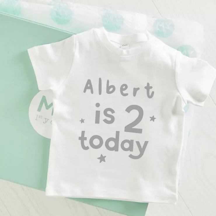 Personalised Birthday White T-Shirt