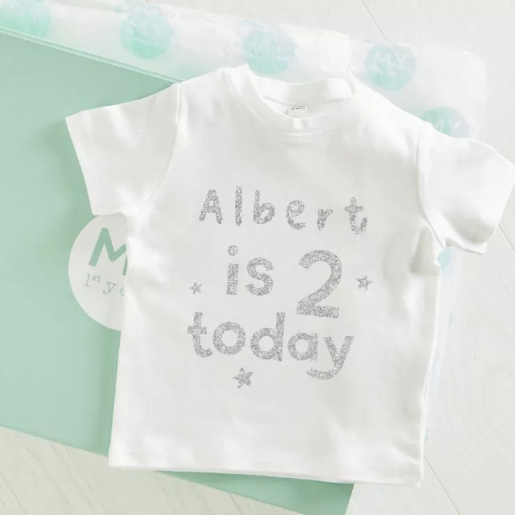Personalised Birthday White T-Shirt