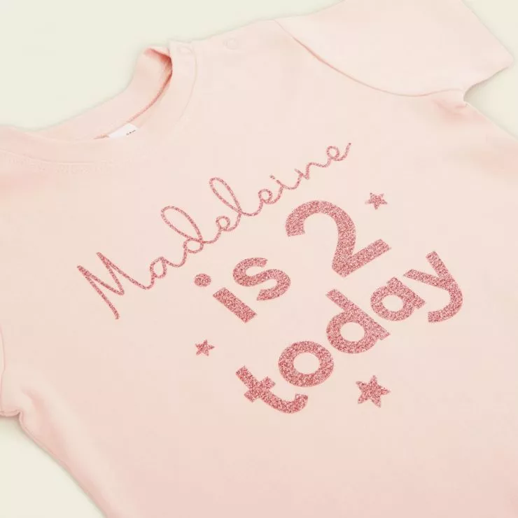 Personalised Birthday Pink T-Shirt