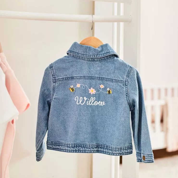 Personalised Bumblebee Denim Jacket