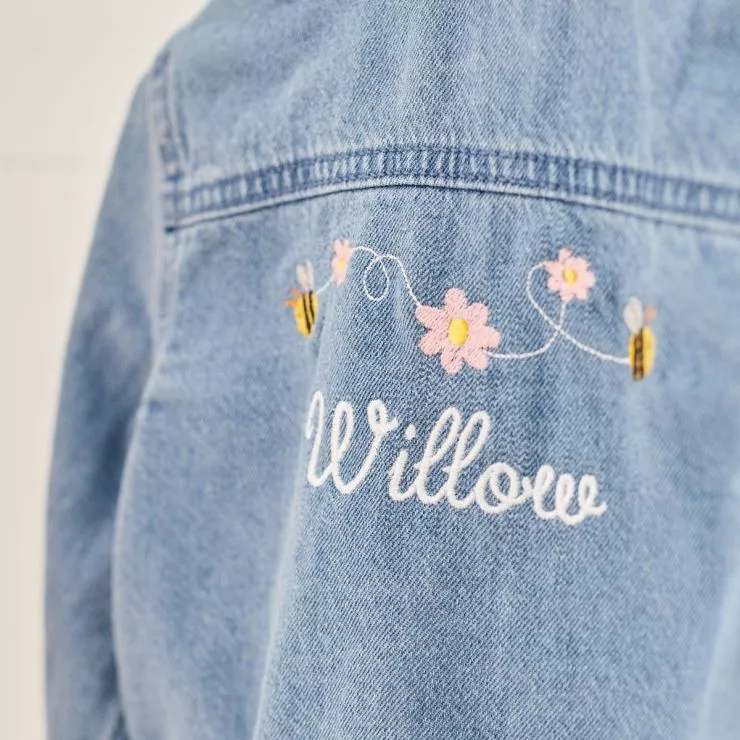 Personalised Bumblebee Denim Jacket