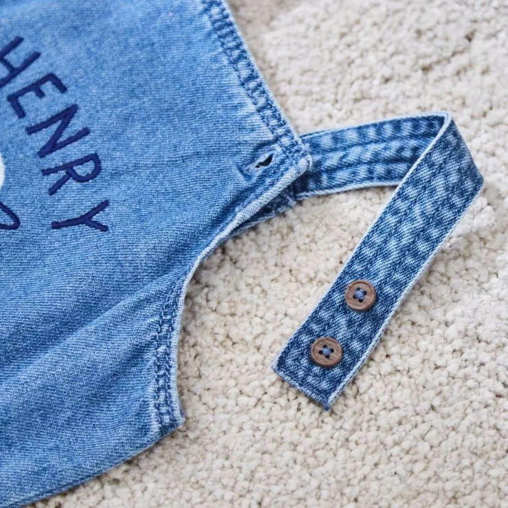 Personalised Space Denim Dungarees