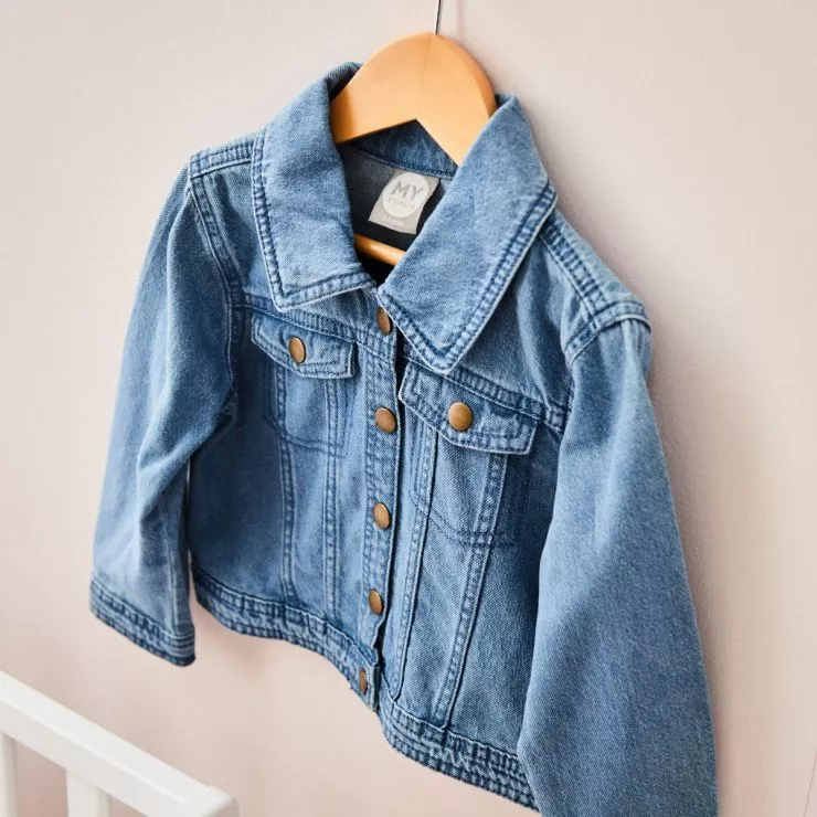 Personalised Floral Heart Children’s Denim Jacket