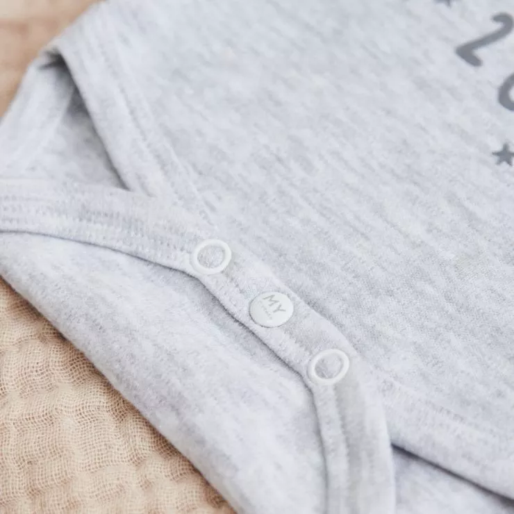 Personalised Born in 2024 Grey Bodysuit