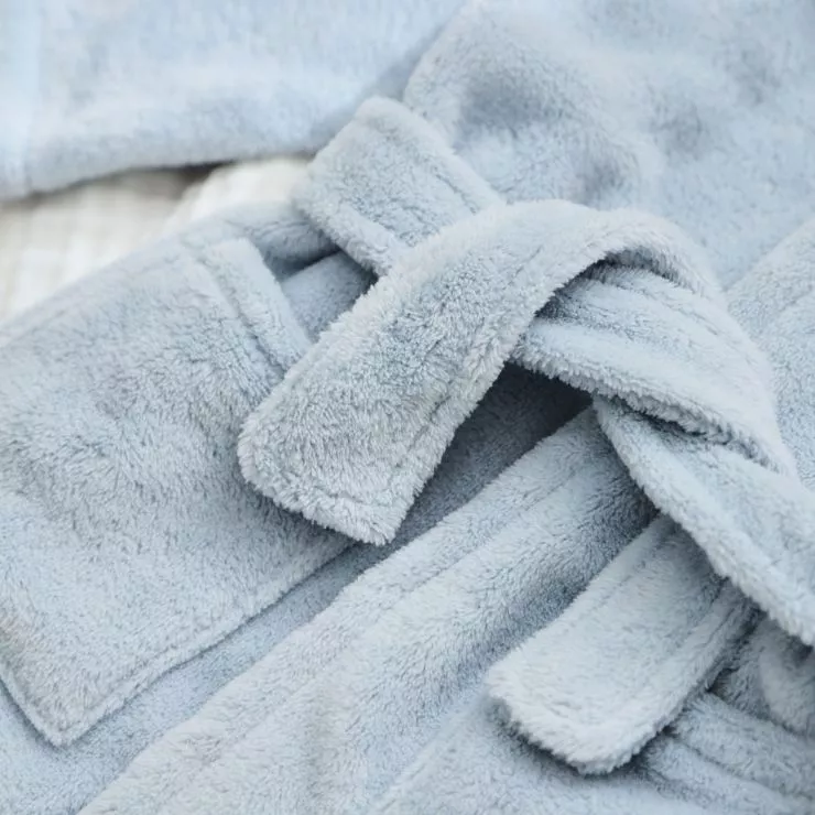 Personalised Born in 2024 Blue Fleece Robe with Ears