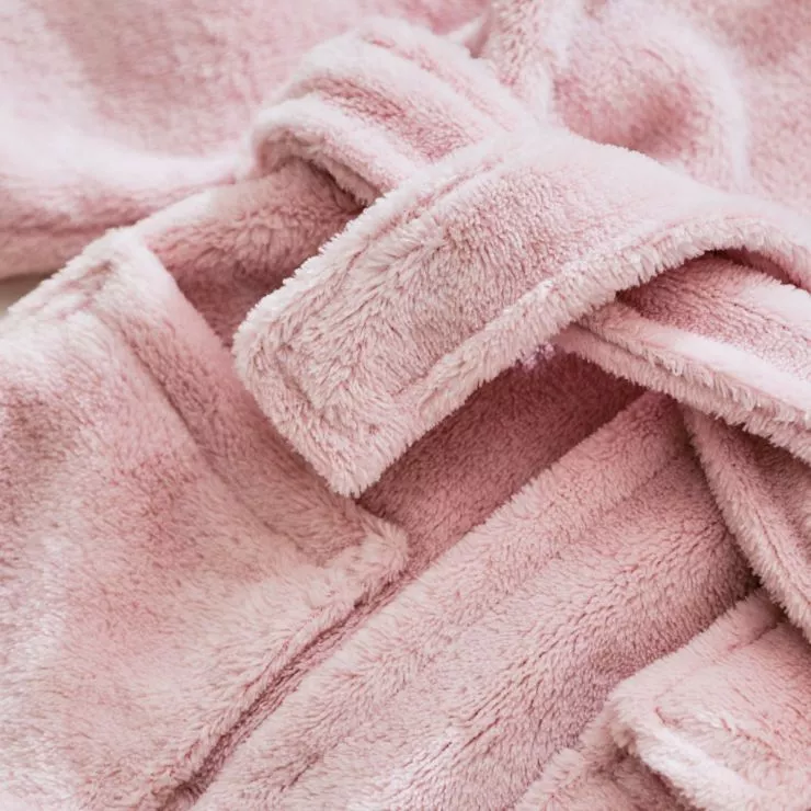 Personalised Born in 2024 Pink Fleece Robe with Ears