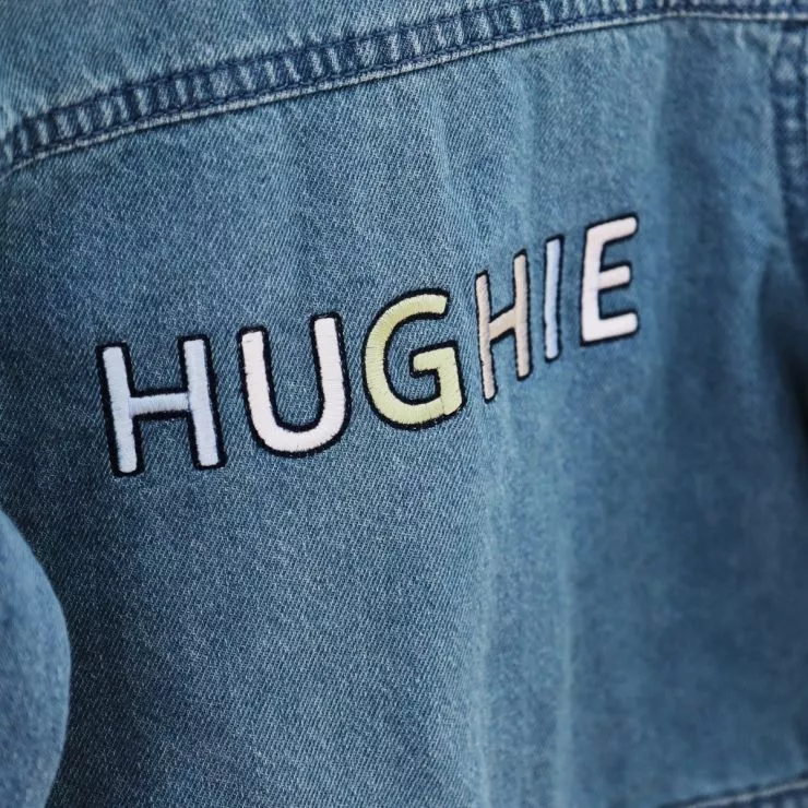 Personalised Multi-Coloured Letter Patch Denim Jacket