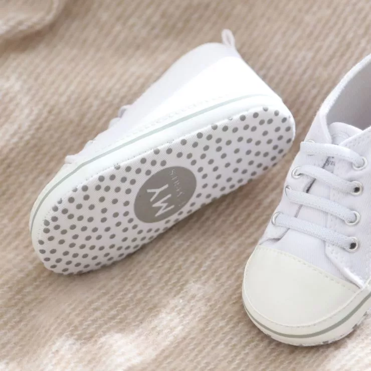 Personalised Panda White Baby High Tops