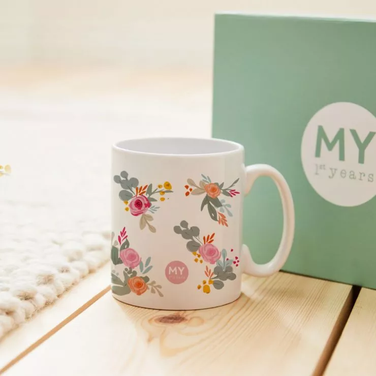 Personalised Floral Print ‘Lucky’ Mug