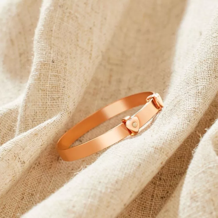 Personalised Rose Gold Engraved Baby Keepsake Bangle