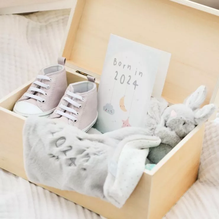 Personalised Born in 2024 Keepsake Box