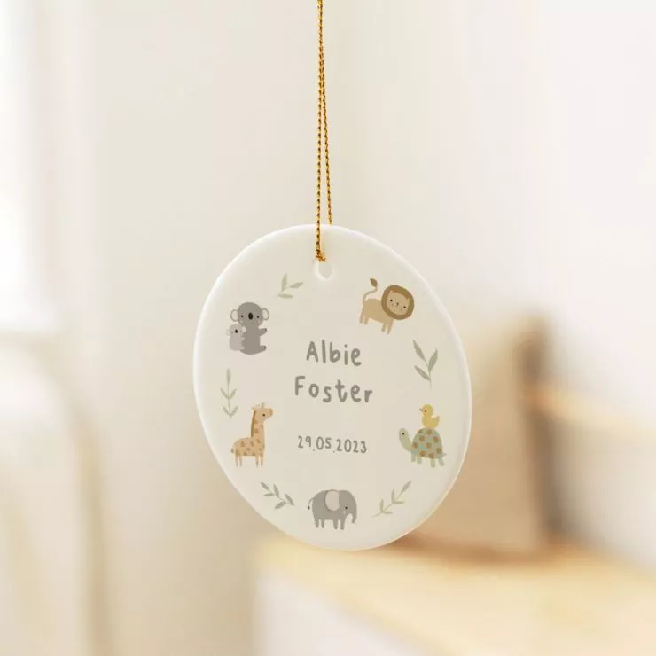 Personalised Born to be Loved Ceramic Decoration