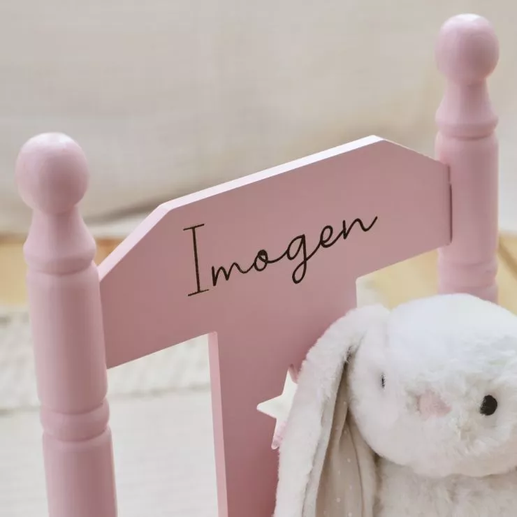 Personalised Pink Star Children's Rocking Chair 