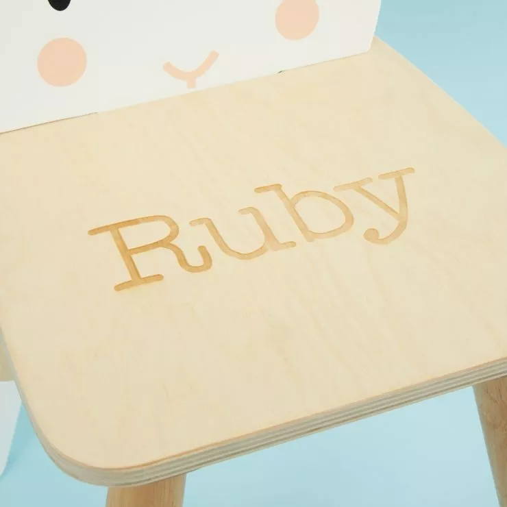 Personalised Rabbit Design Children's Chair - Personalisation