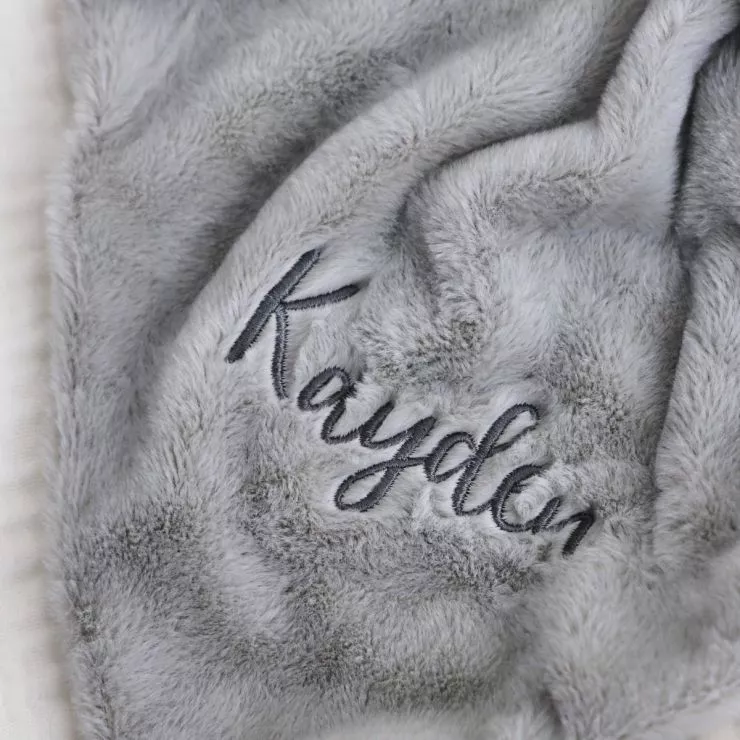 Personalised Light Grey Bunny Comforter