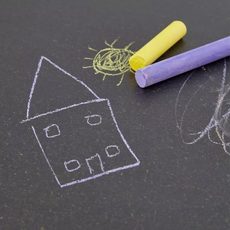 Personalised Plan Toys Chalkboard Colouring Table and Chair Set