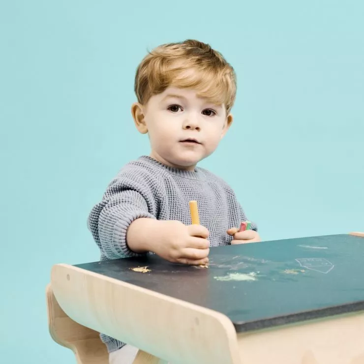 Personalised Plan Toys Chalkboard Colouring Table and Chair Set