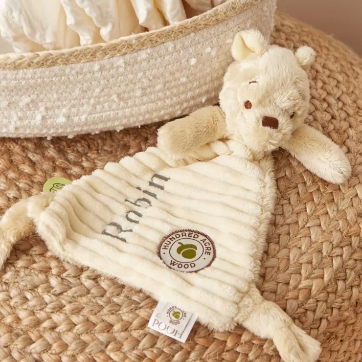 Personalised Classic Winnie The Pooh Baby Comforter 