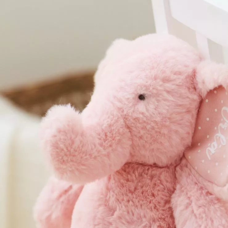 Personalised Pink Elephant Soft Toy