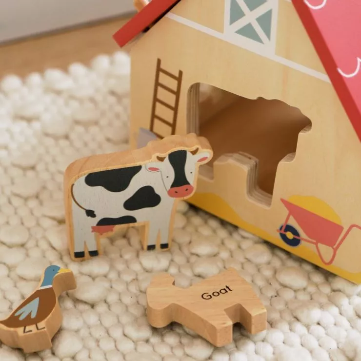 Personalised Wooden Farmhouse Shape Sorter FSC®