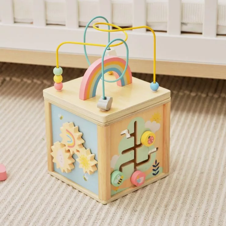 Personalised Wooden Activity Cube Toy FSC®