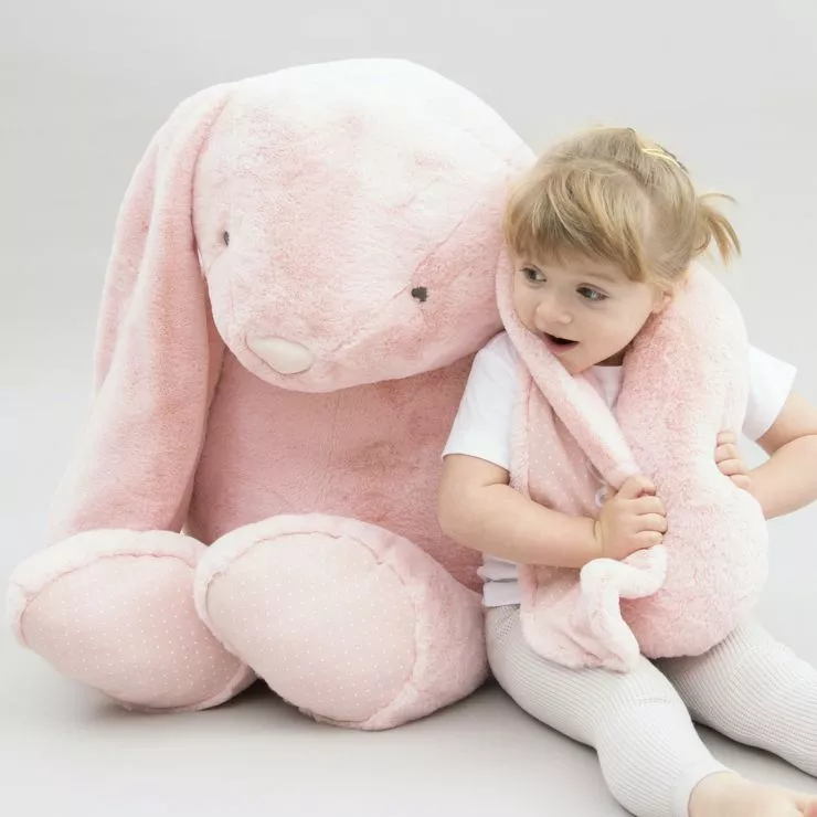 Personalised Supersized Pink Bunny Soft Toy
