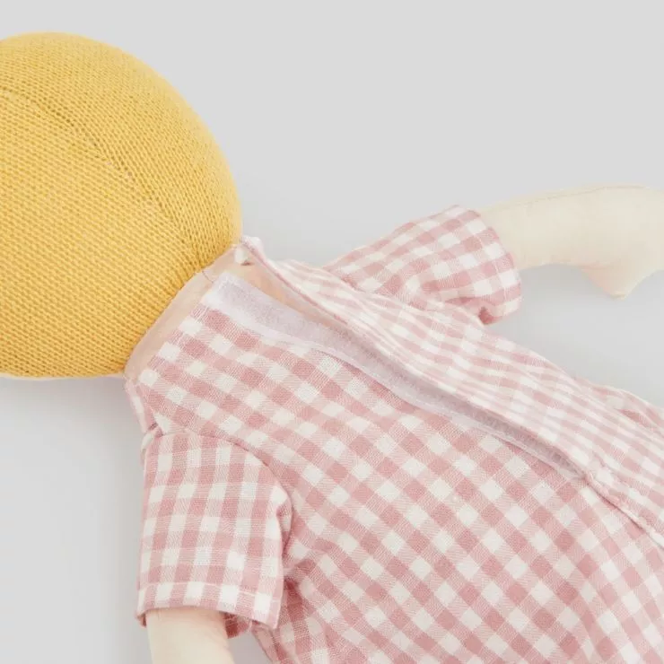 Personalised My 1st Doll in Pink Dress - Blonde Hair