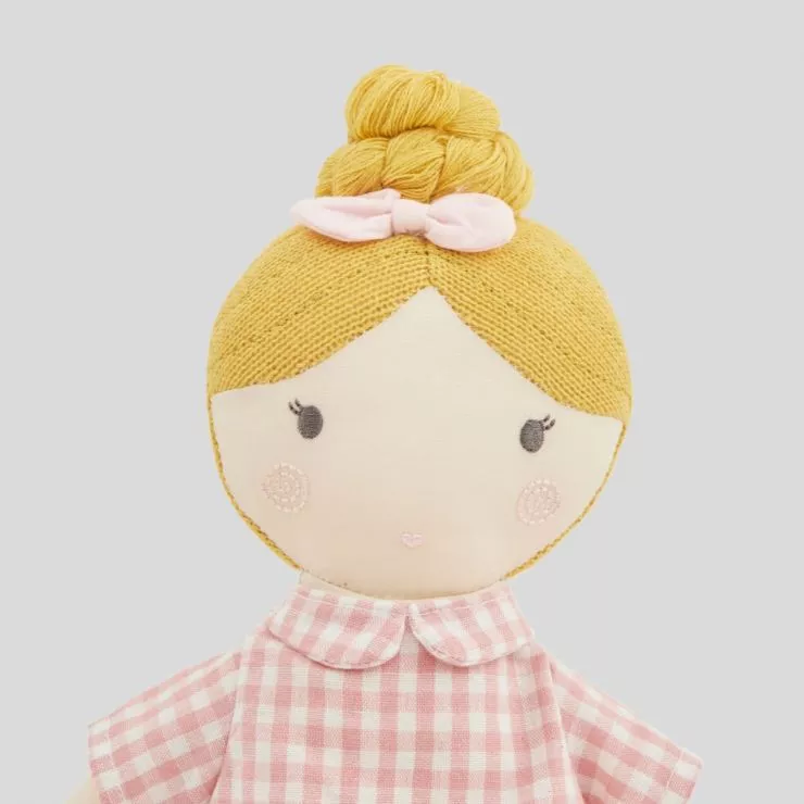 Personalised My 1st Doll in Pink Dress - Blonde Hair