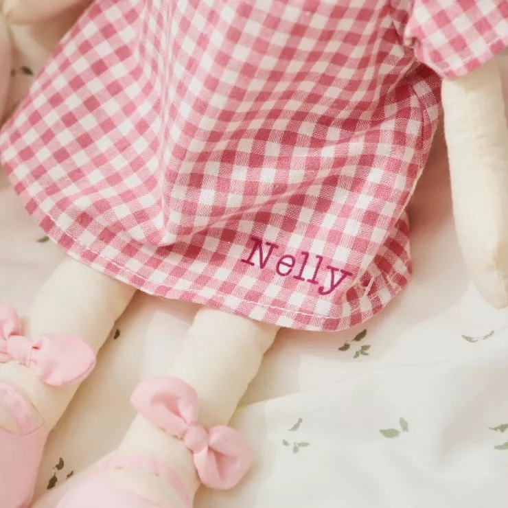 Personalised My 1st Doll in Pink Dress - Red Hair