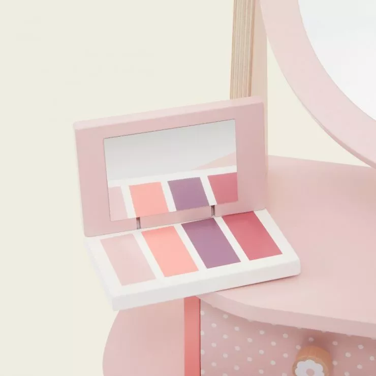Personalised Pink Wooden Vanity Set