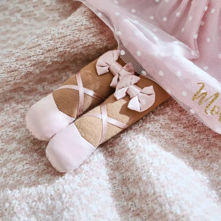 Personalised Ballerina Doll with Dark Curly Hair