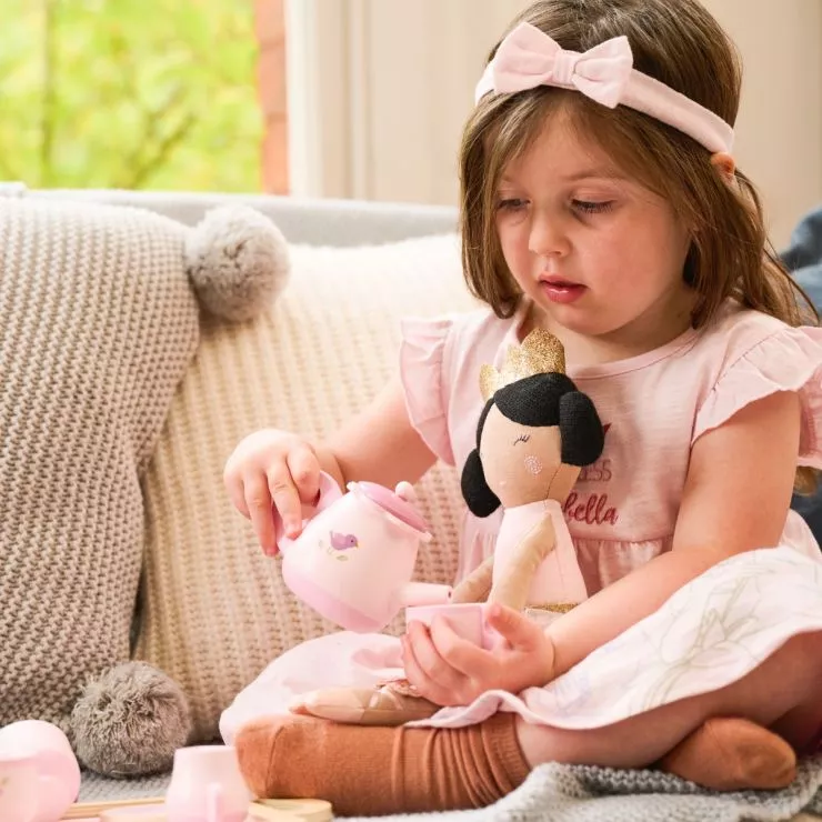 Personalised Pink Wooden Tea Set Toy FSC®
