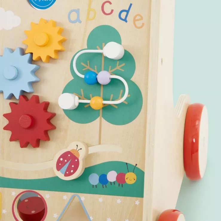 Personalised Colourful Wooden Activity Walker